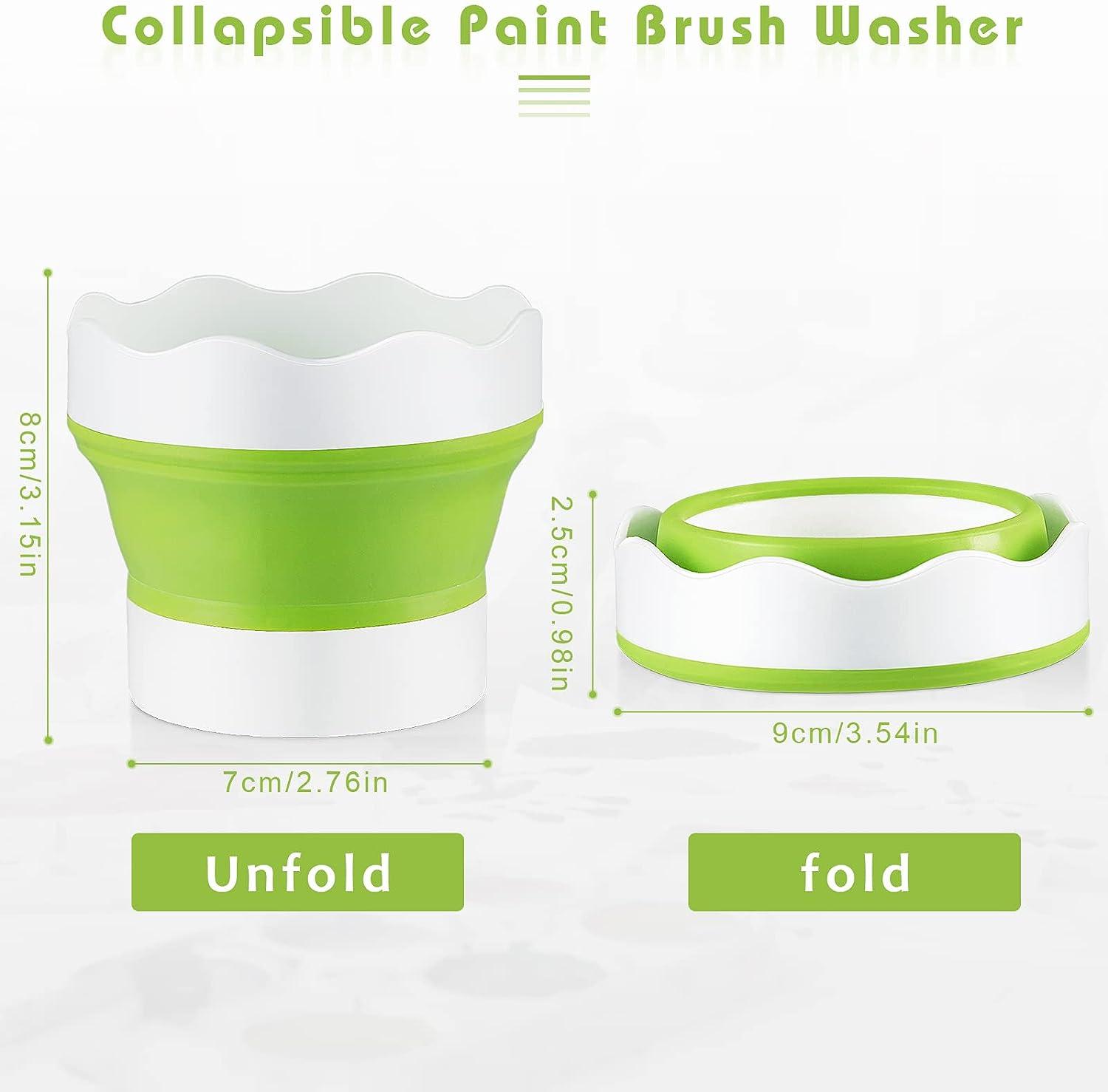 Silicone Brush Washing Bucket Painting Water Cup Brush Cleaner Collapsible  Paint Brush Washer for Acrylic Oil Painting Silicone Brush Cleaner Painting