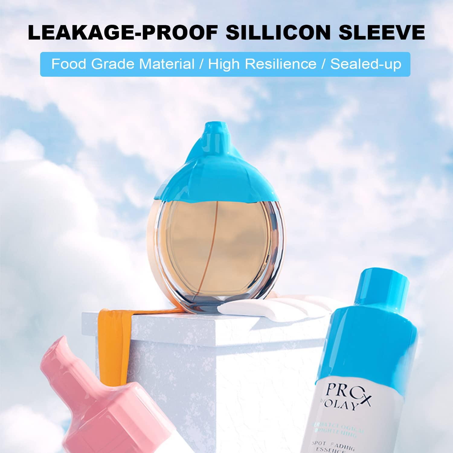 Leak Proof Silicone Travel Bottle Covers Elastic Sleeves for Toiletries