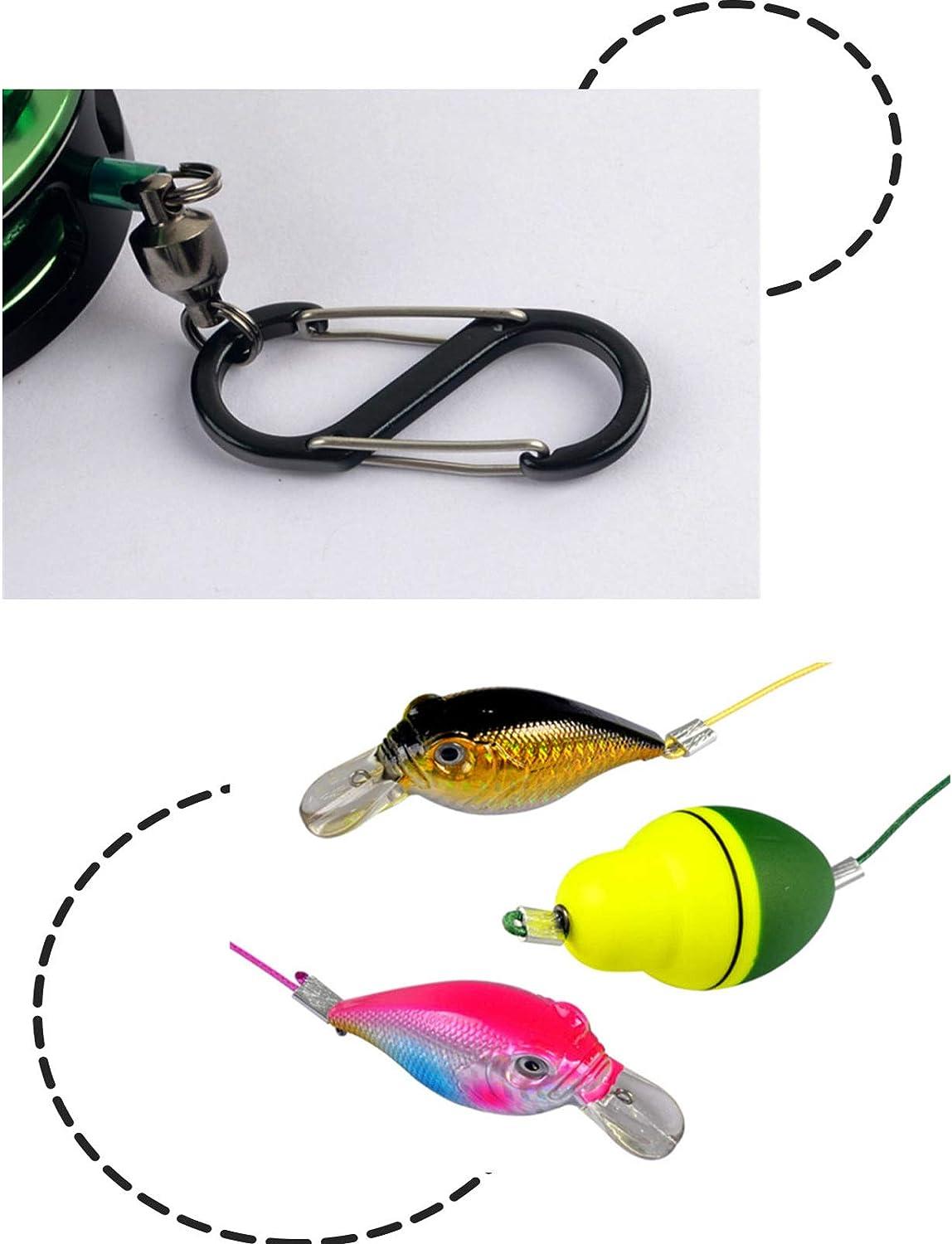 SRRPS PIGEON Fish Stringer with Reel Steel Wire Float Fishing Stringer with  10 Stainless Steel Snaps Fish Lock RED