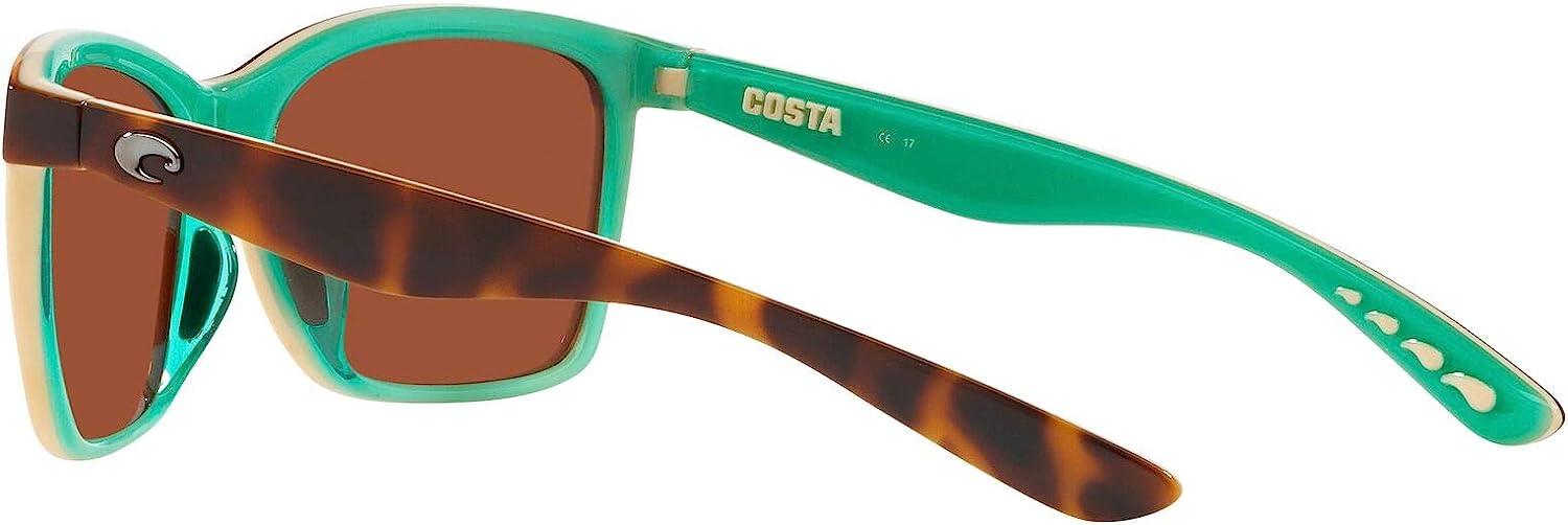 Costa Del Mar Women's Anaa Rectangular Sunglasses Retro Tortoise