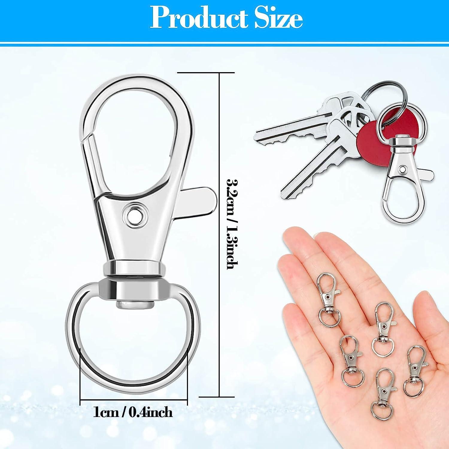 Keychain Hook Clip, 50Pcs Swivel Snap Hook Lobster Claw Clasp