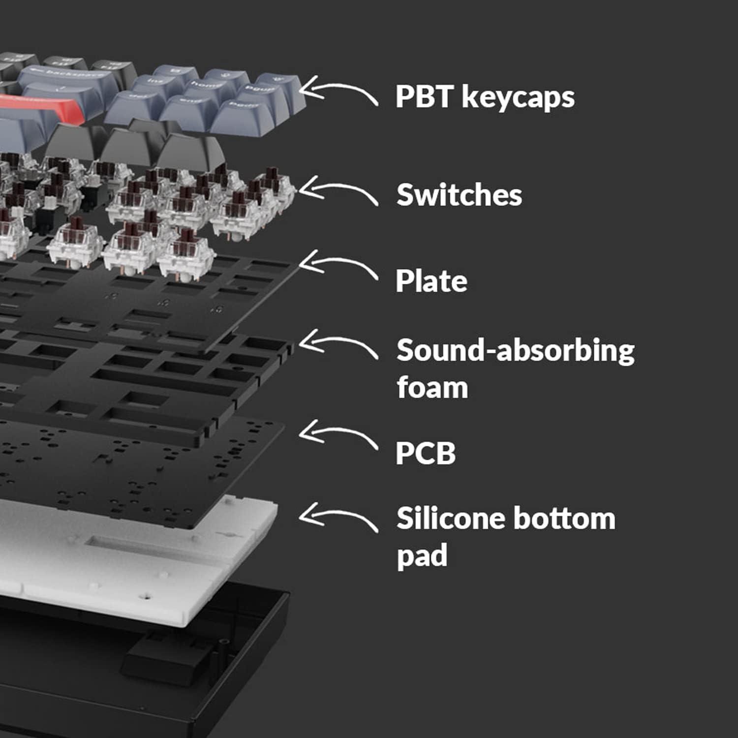 Keychron K8 Pro QMK/VIA Wireless Mechanical Keyboard Hot-Swappable