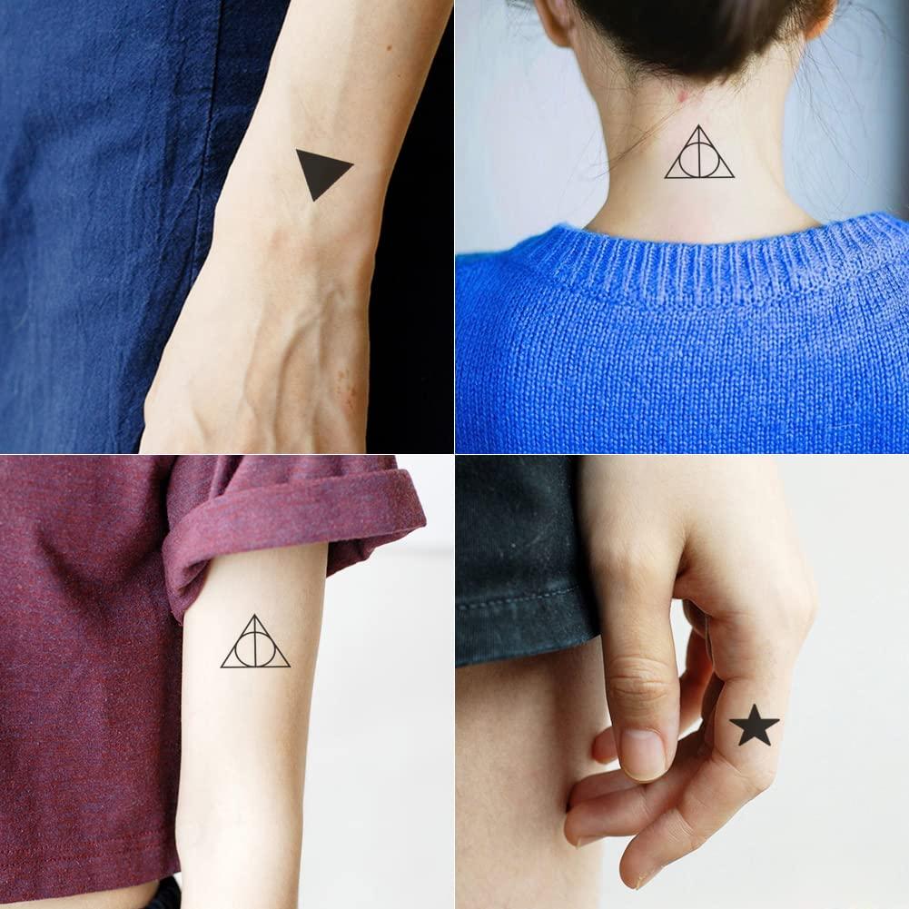 Geometric triangle tattoo | Triangle tattoos, Geometric triangle tattoo,  Trendy tattoos