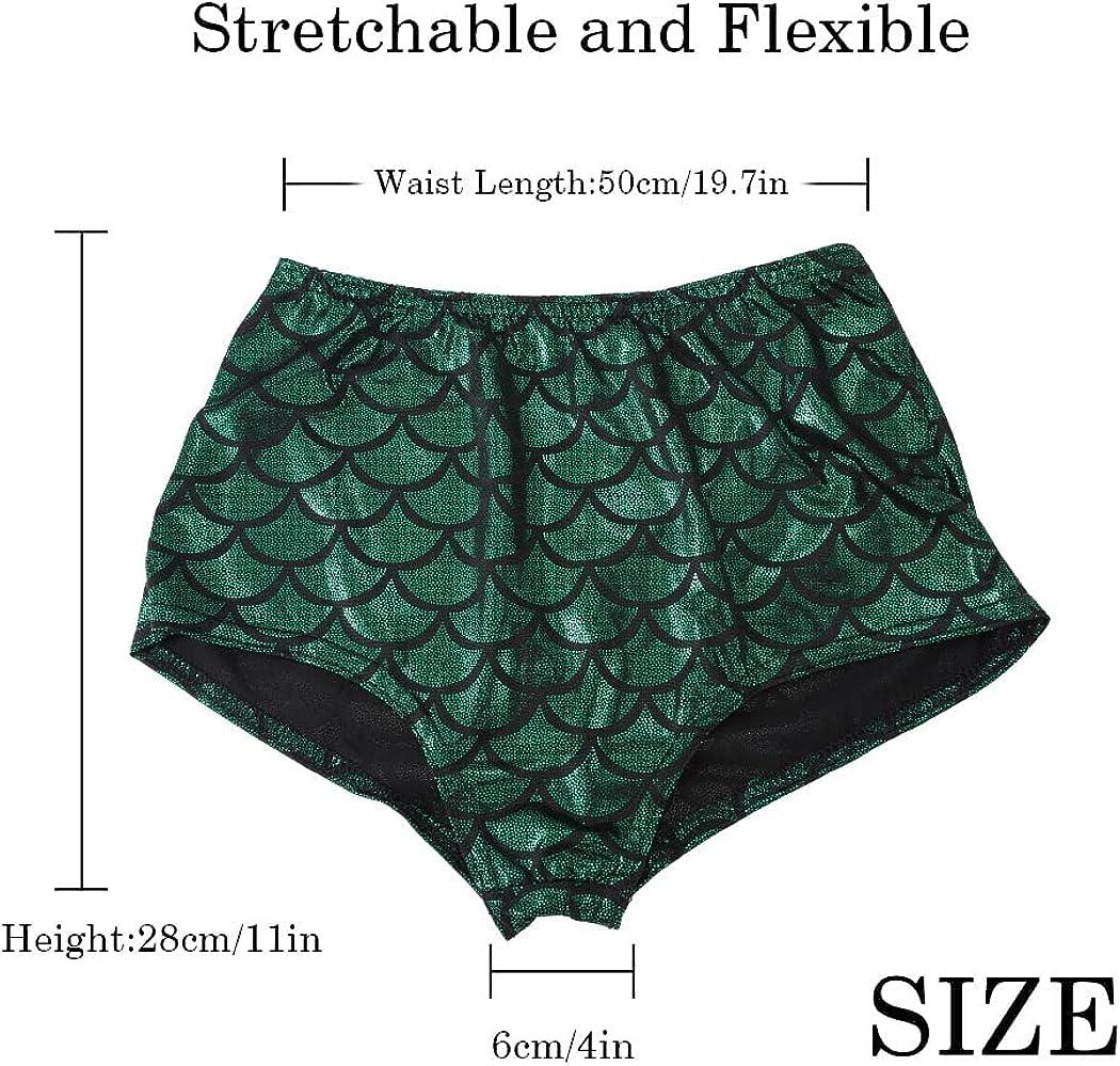 US Women Metallic Boxers Booty Shorts Brief Yoga Pants Bottoms Leather  Underwear