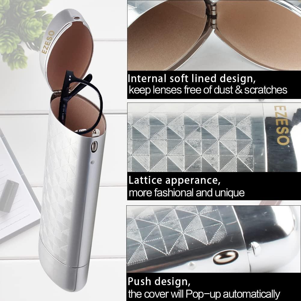 Hard Metal Silver Glasses Case Storage Aluminum Sunglasses Case Box  Protector