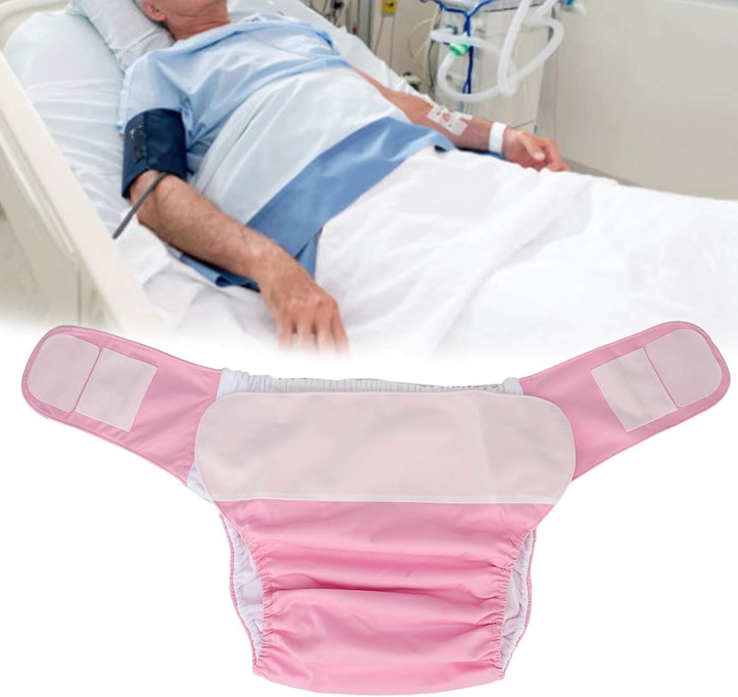 Elderly Incontinence Diaper Soft /Washable /Reusable/ Waterproof/ Underwear  Nappy Incontinence Briefs Diaper Cover for Men Women Elderly Seniors , Dark  Gray M
