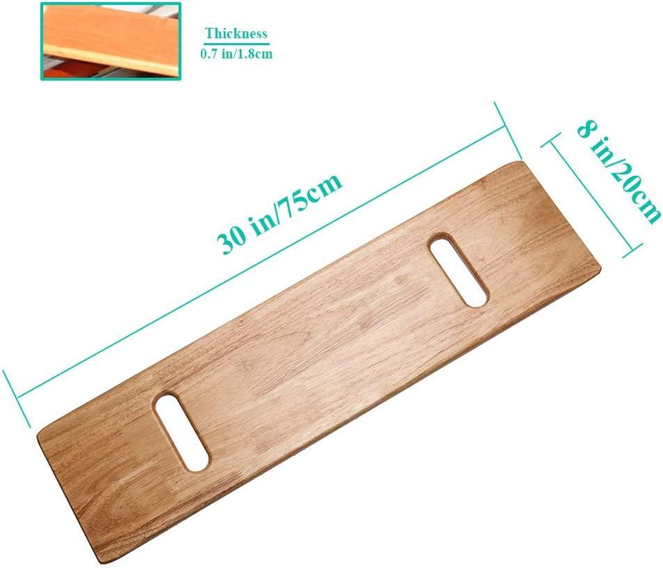 Wooden Slide Transfer Board with Handles, 500 lb Capacity Heavy Duty Slide  Boards for Transfers of Seniors and Handicap, 30 x 8 x 0.7