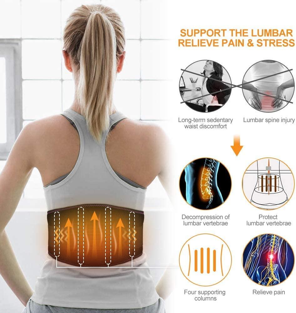 Cordless Heating Pad Heated Back Brace for Lower Back Massager Pain Relief  Lu