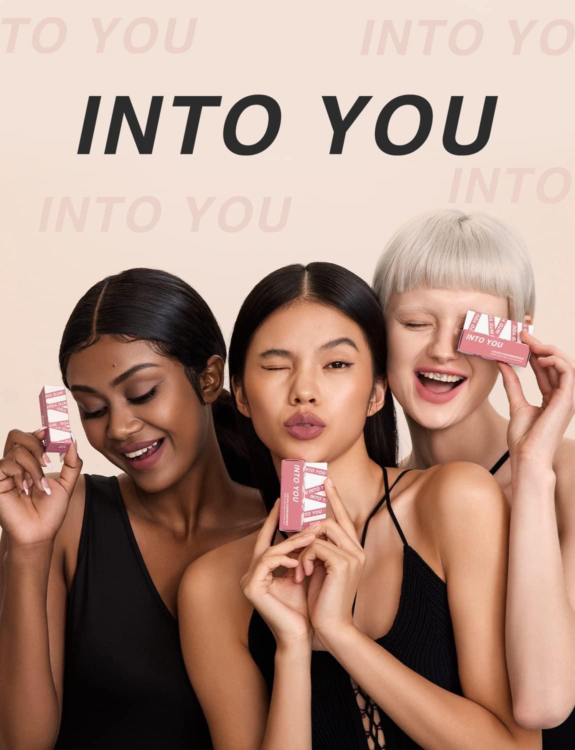INTO YOU Matte Lipstick Lip Mud, Waterproof Long Lasting Smudge Proof  Velvet Lip Stains, Multi-Purpose for Lip and Cheek, Non-Stick Cup Not Fade  Lip Gloss Makeup Cosmetics Official Directly (EM22)