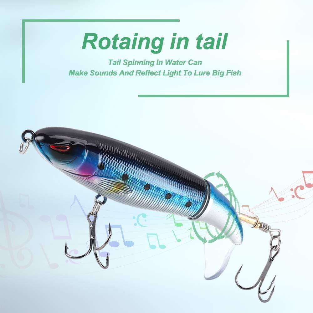 6PCS Fishing Lures for Bass, Bass Whopper Lures Kit, Plopping Bass