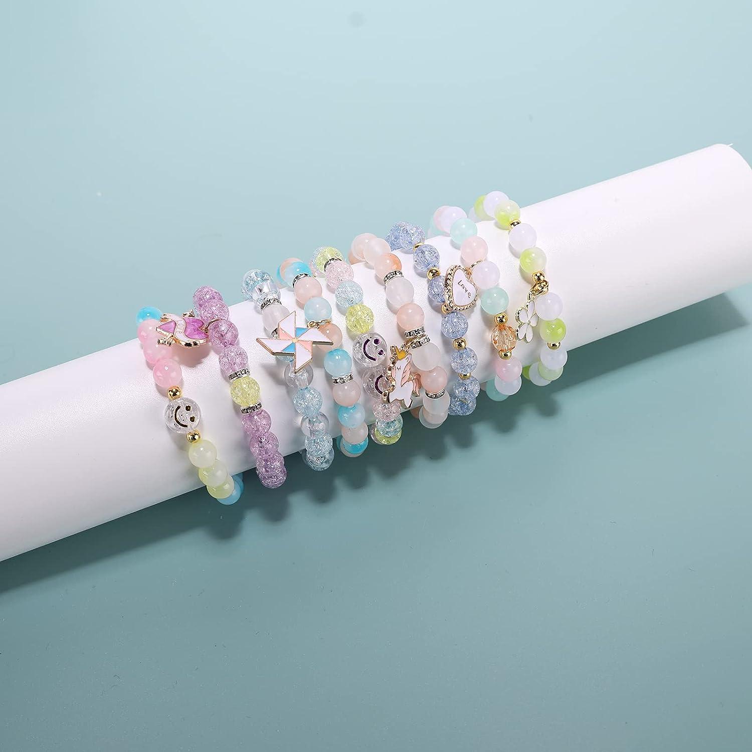 DIY Colorful Beads Bracelet Making Kit for Girls Birthday Gift