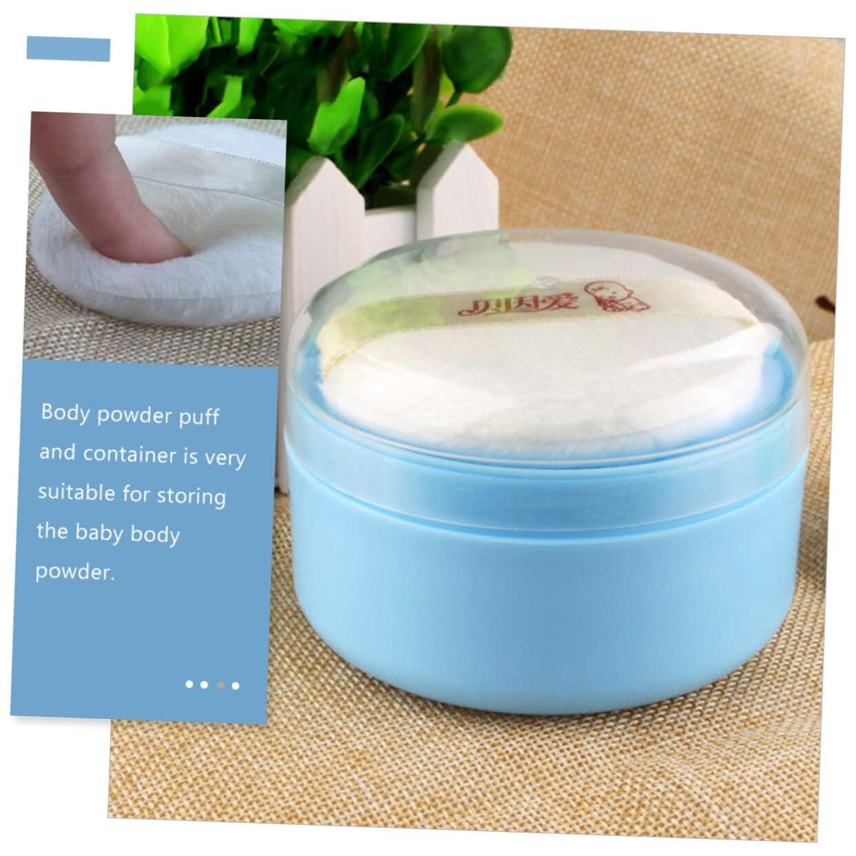 GAFOKI Body Powder Puff Box Baby Powders Makeup Powder Puff Travel