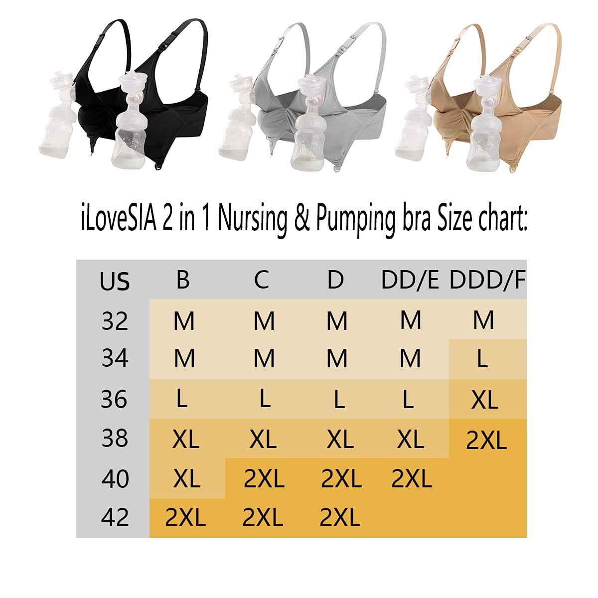 iLoveSIA 3PACK Support Low Impact Nursing and Maternity Bra