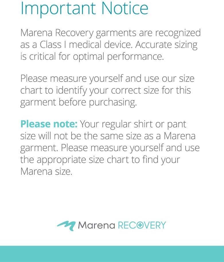 MARENA Recovery Knee-Length Compression Girdle with High-Back - M, Beige  Beige Medium