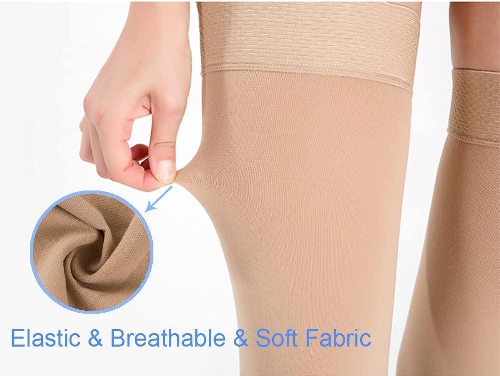 GLEMOSSLY Thigh High Medical Compression Stockings For Women & Men
