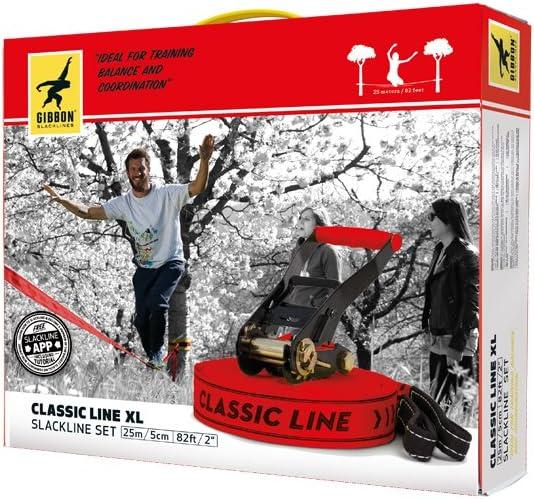 GIBBON Slacklines Classicline Red Edition XL 82-Feet Slackline Set