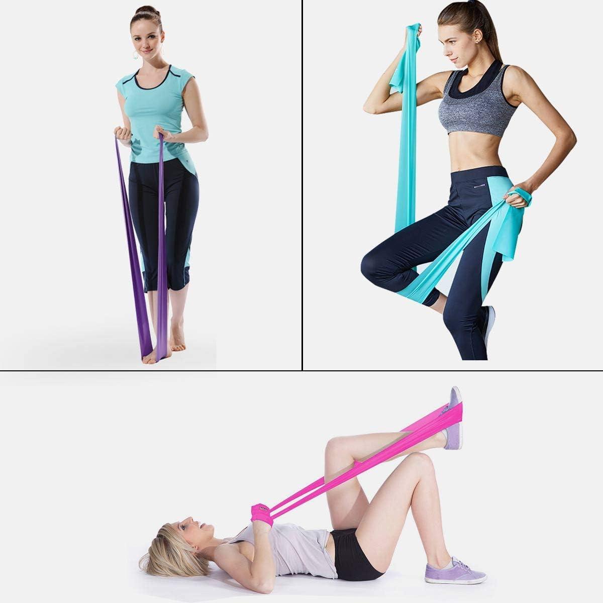 Therapy Flat Resistance Bands Set, Exercise Stretch Bands for Stretching,  Flexibility, Pilates, Yoga, Ballet, Gymnastics and Rehabilitation (3 Set -  150cm Length) : : Sports & Outdoors