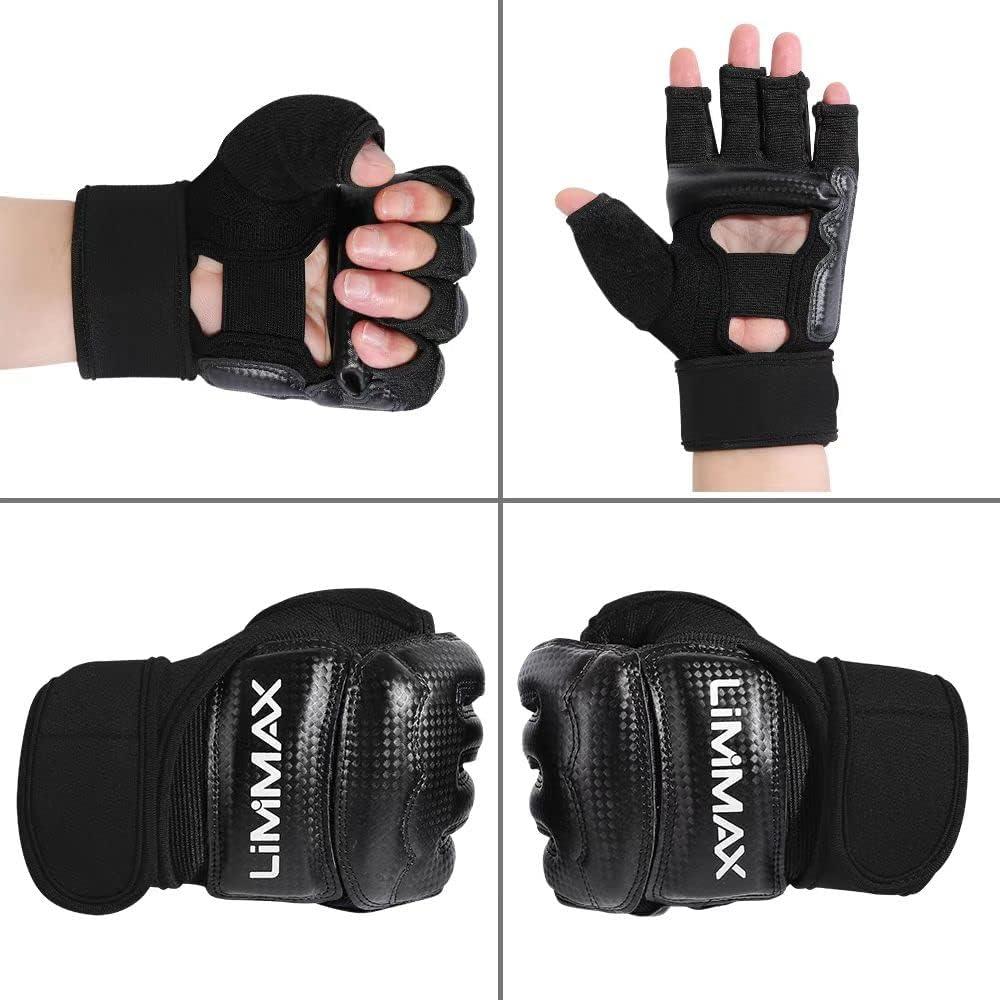 LiMMAX Kickboxing Sparring Gloves MMA Gloves for Men Women Half