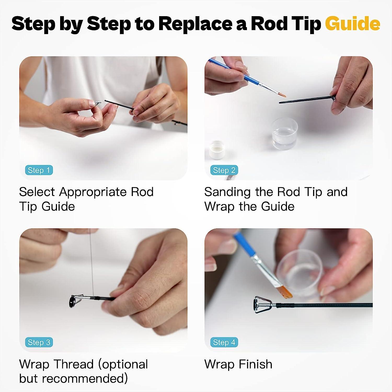 OJY&DOIIIY Fishing Rod Tip Repair Kit with Glue,Complete Supplies