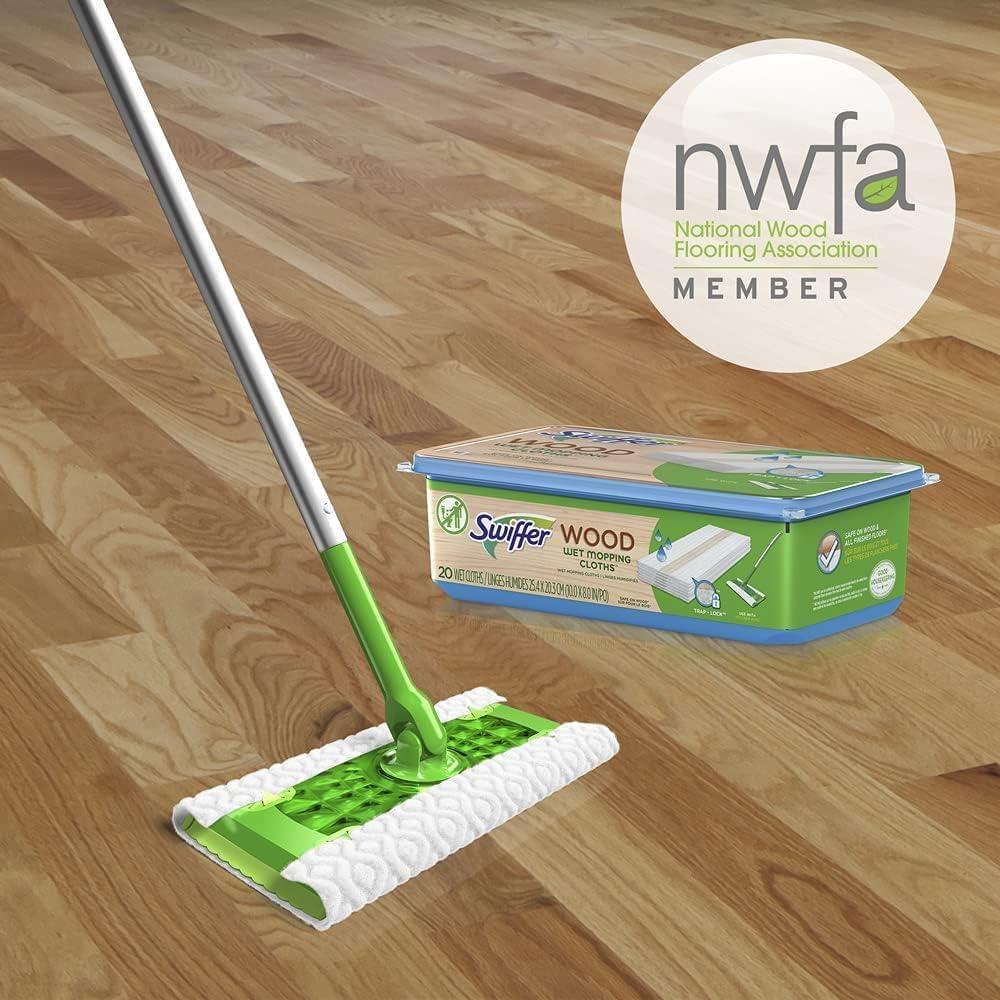 Swiffer Sweeper Wet Wood Floor Mopping cloths, 20 count