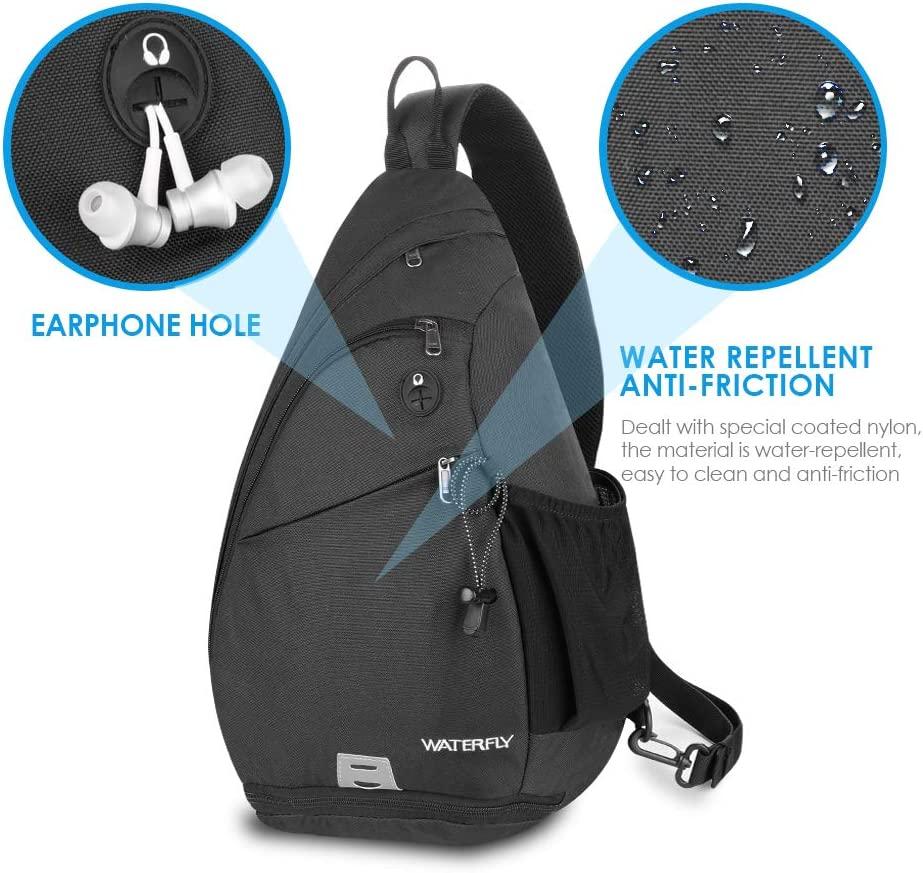 WATERFLY Sling bag with shoulder strap pouch /water resistant nylon –  Waterfly