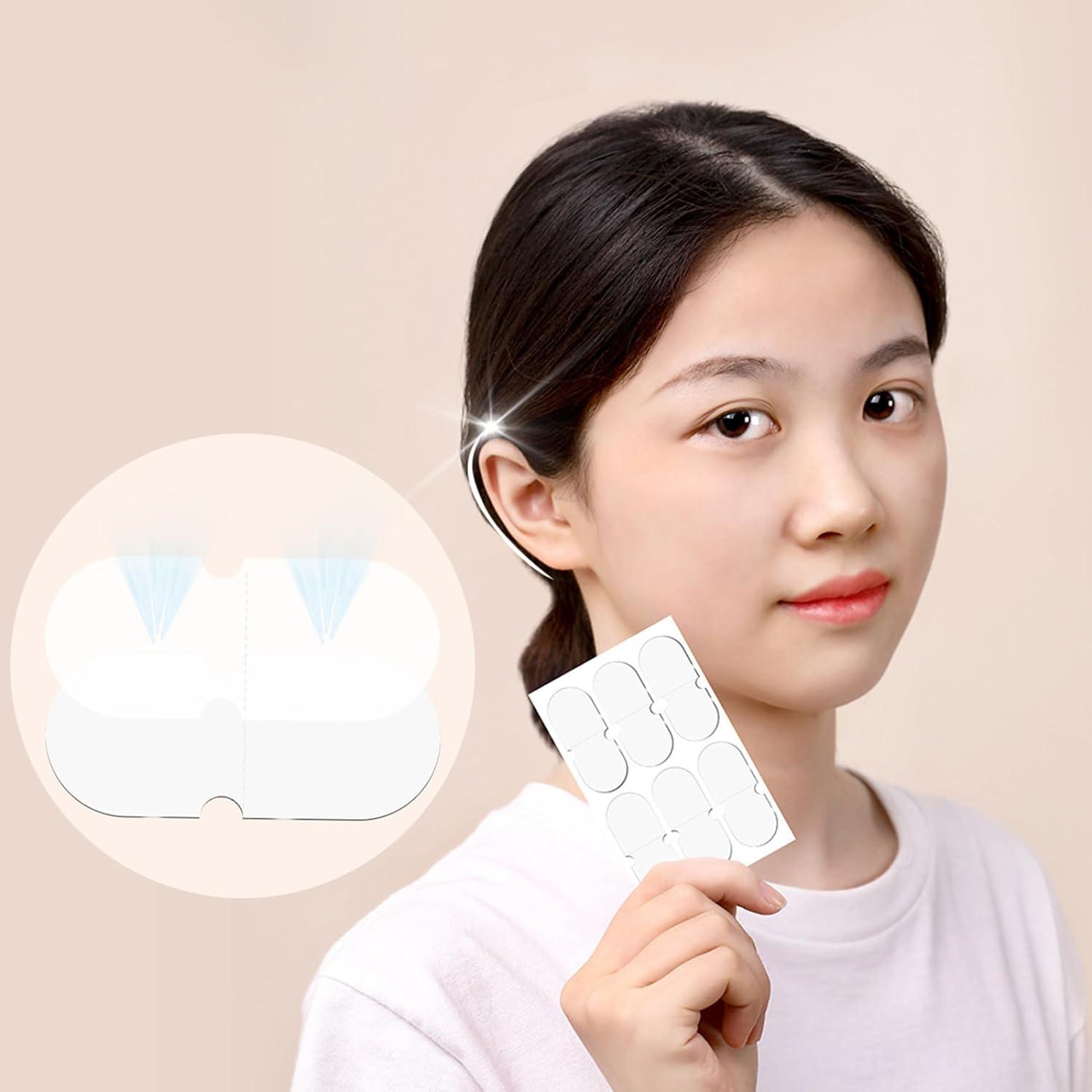 Unahtinr 10pcs Elf Ear Support Stickers Invisible Ear Corrector Ear Lobe  Support Patches Elf Ear Makeup V-Face Stickers Easy Use