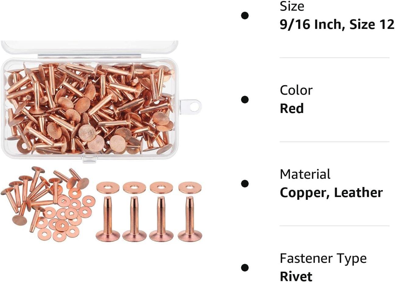Solid Copper Brass Rivets With Burrs Washers