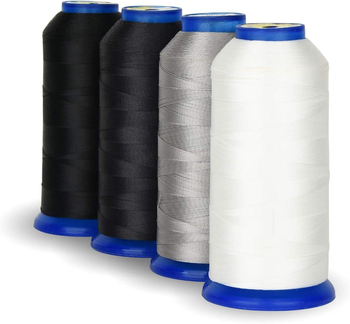 2 Roll Polyester Thread, Heavy Duty Thread, 1500Yard/Reel 210D/3 Nylon  Thread for Sewing, Sewing Thread for Upholstery, Outdoor Market, Drapery