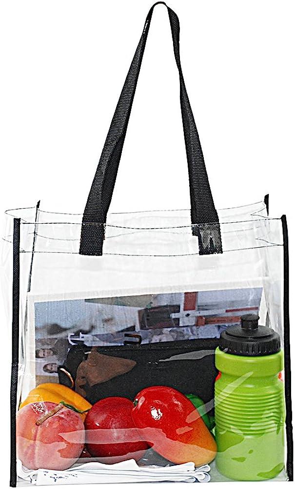 Stadium Clear Bags Approved Travel Gym Vinyl Zippered Tote Bag
