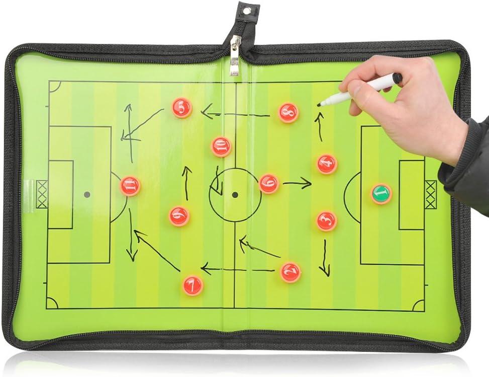  FOCCTS Magnetic Soccer Coaching Board, Football Coaching Board  Coaches Clipboard Tactical with 26 Magnets, Dry Erase Marker, Eraser,  Foldable and Portable Soccer Tactics Board : Sports & Outdoors