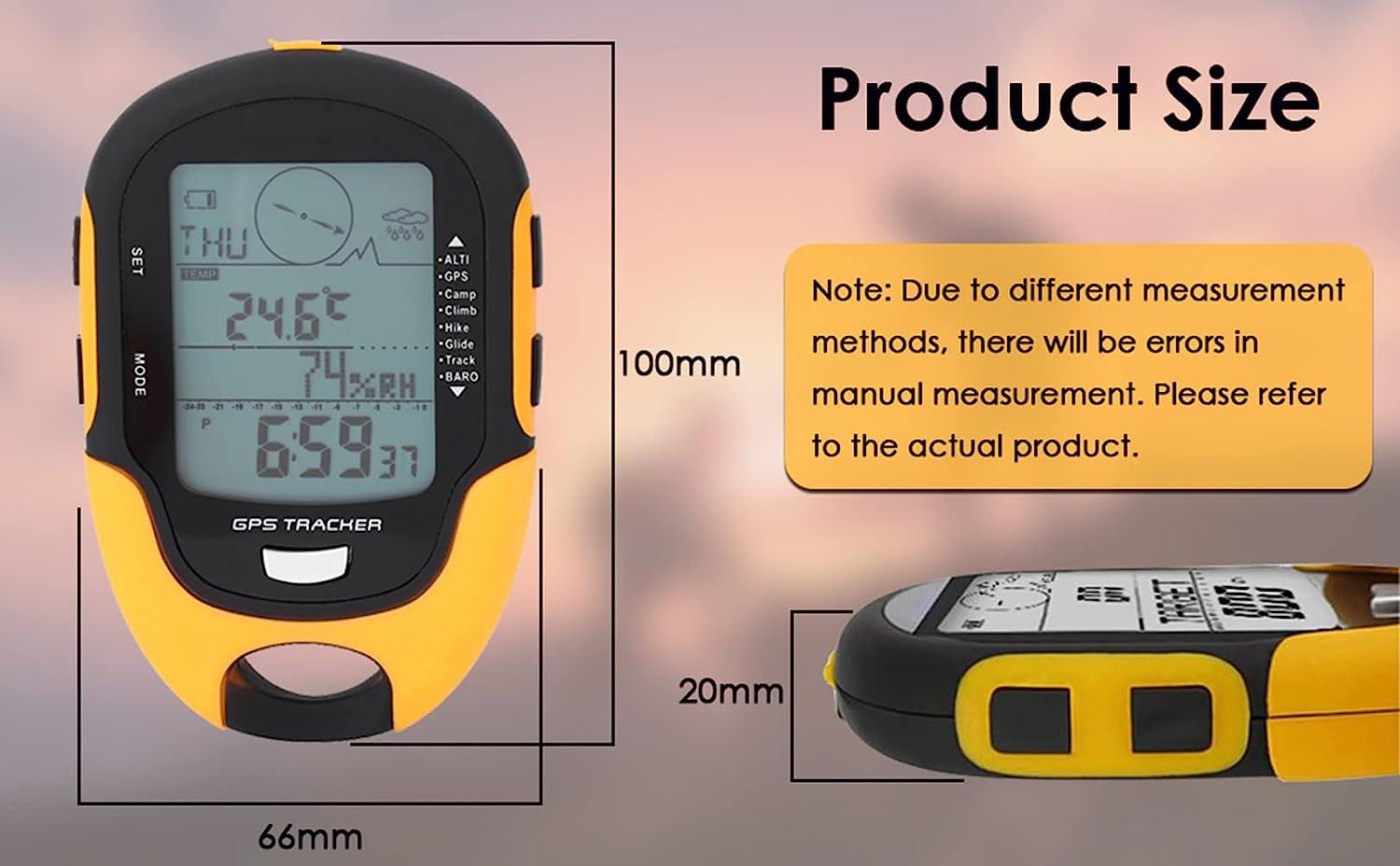 Handheld GPS Navigation Portable Digital Altimeter Barometer Compass  Locator LED
