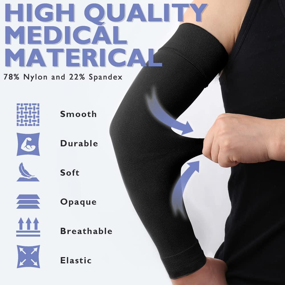 Armstocking with Cuff, Lymphedema Compression Arm Sleeve,Thumb Lymph Edema Arm  Sleeve,Polyurethane Post Mastectomy Support for Swelling Support (L Left  Hand) : : Health & Personal Care