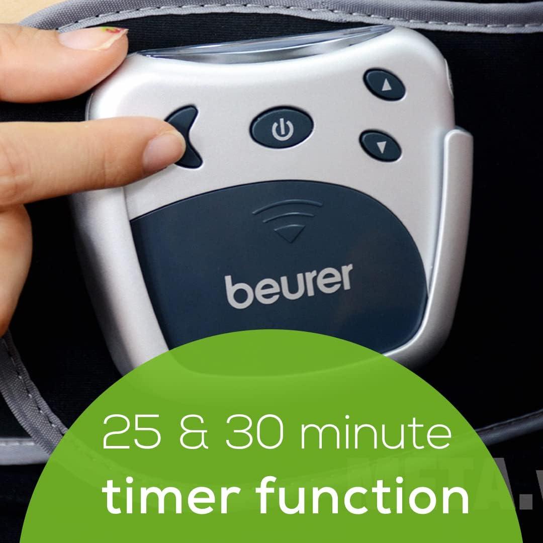 Beurer EM38 Lower Back Pain Relief Belt TENS Unit Muscle Stimulator, 4  Electrodes, Adjustable & Breathable, Women & Men, Fits 30 -55 Waist