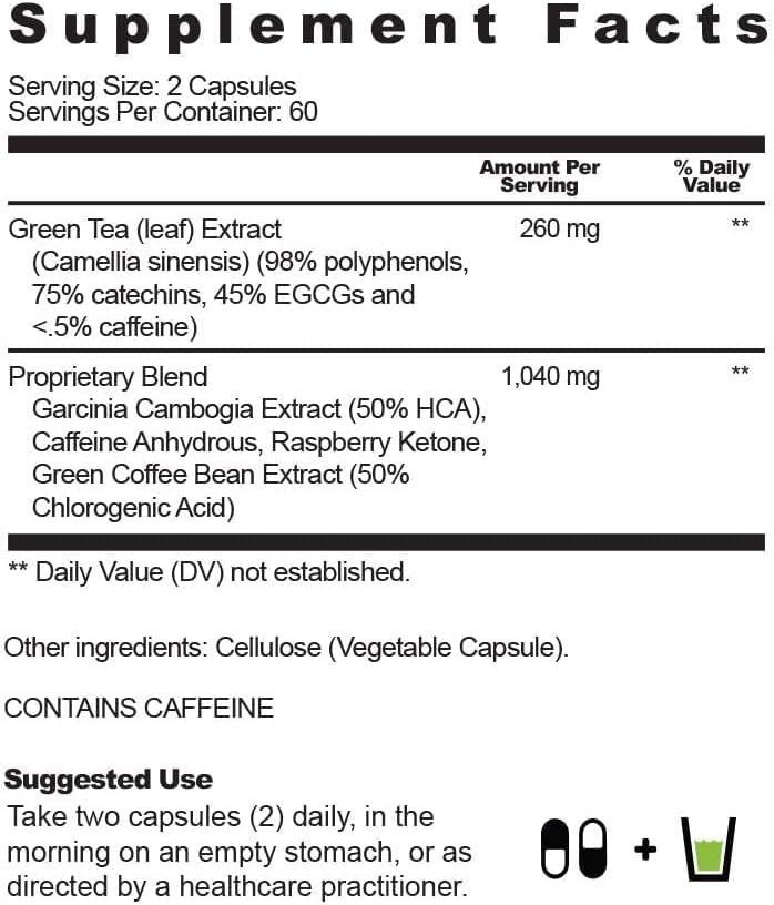 Nobi Nutrition Premium Green Tea Extract Fat Burner with EGCG-60 Capsules -  Deblu