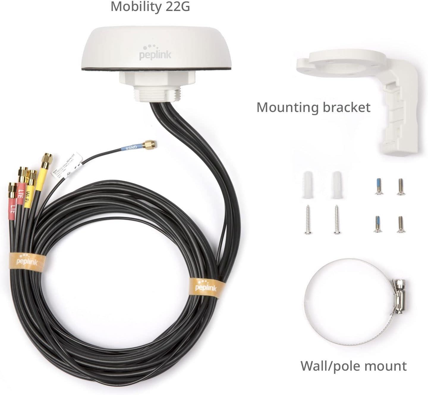 Peplink Mobility 22G 5-in-1 Cellular and Wi-Fi Antenna with GPS
