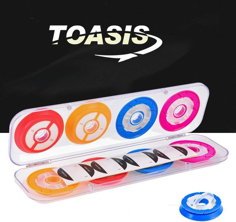 Toasis Fishing Snell Rig Holder Silicon Rubber Leader Line Spool Pack of  8pcs with Tackle Box