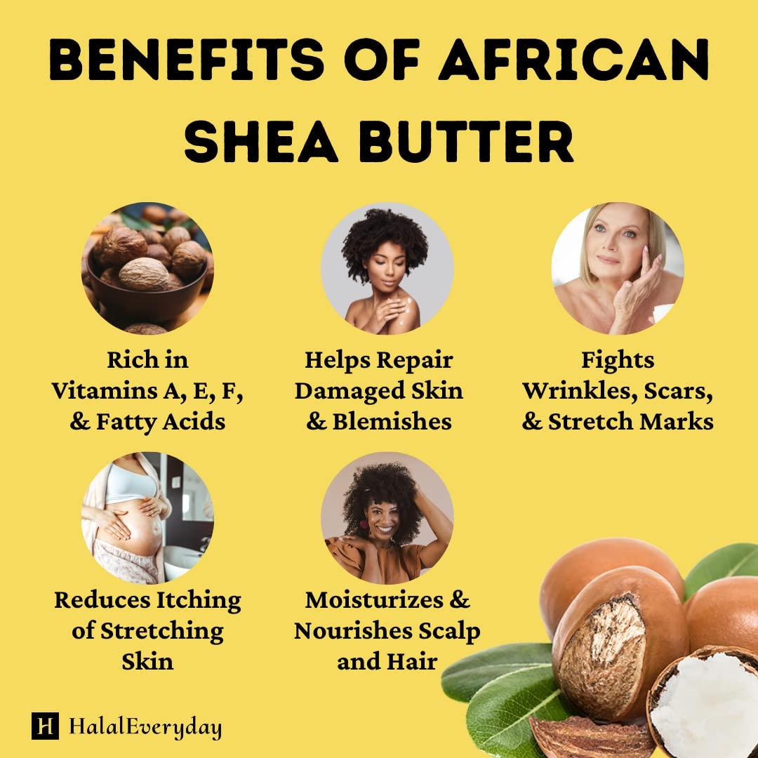 Halaleveryday Pure, Raw Unrefined African Shea Butter from Ghana (25 Pounds), Soft and Smooth Grade A Yellow Shea Butter - Bulk/Wholesale