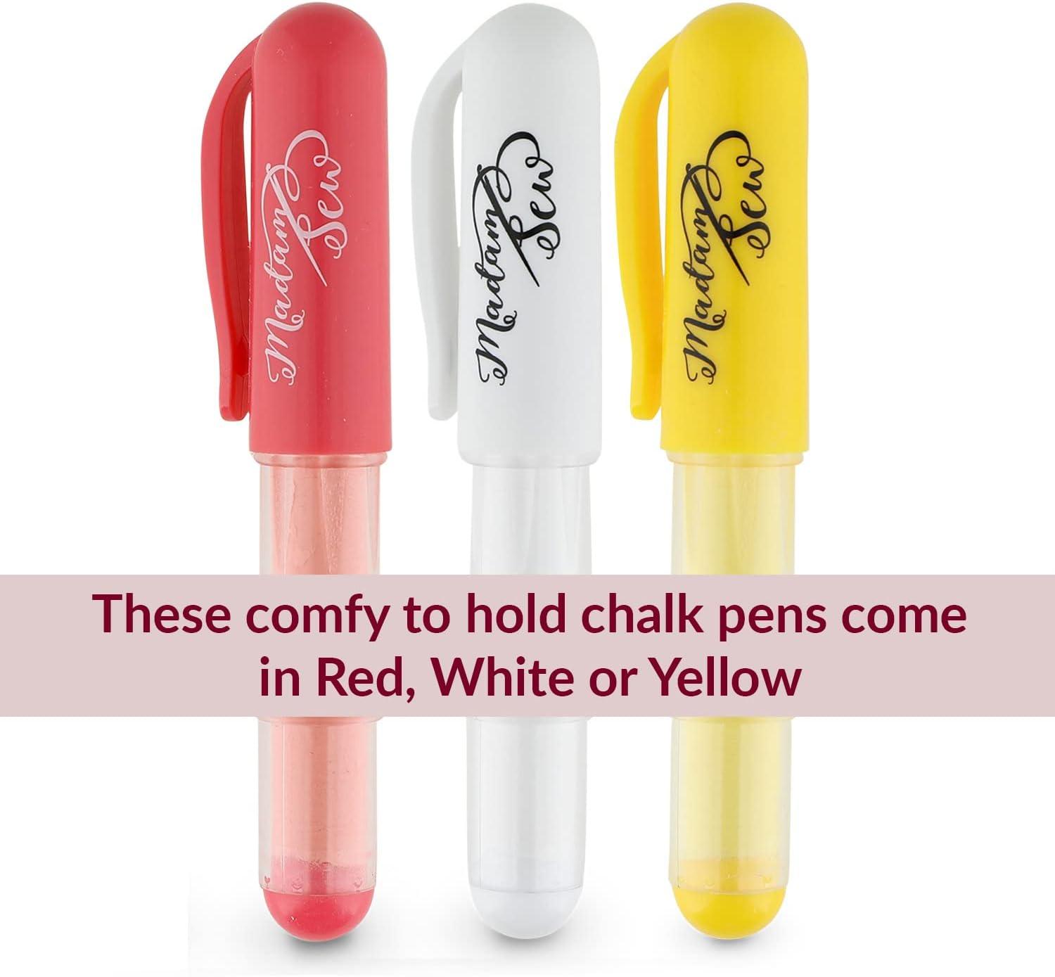 Madam Sew Chalk Fabric Marker for Sewing, Quilting & Crafting