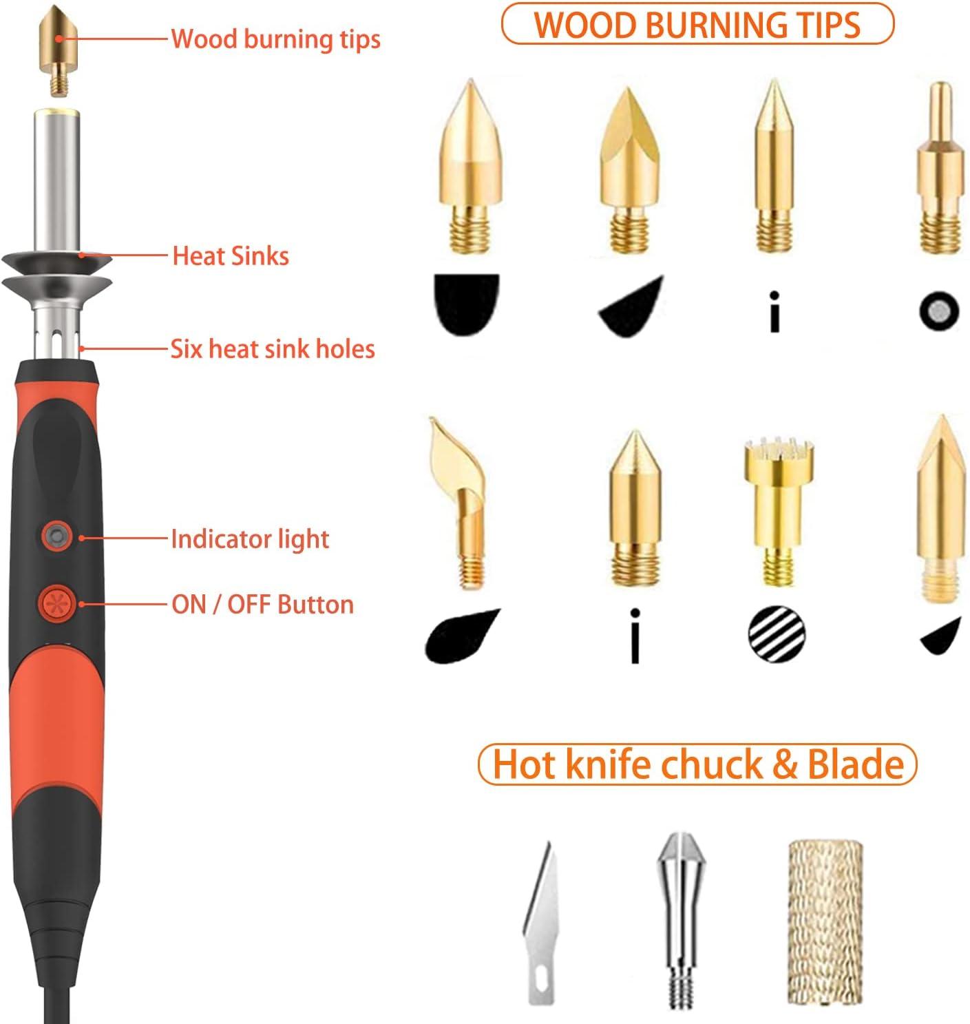 Professional Wood Burning Kit,Wood Burner for Wood Burning Tool Pyrography  Pen