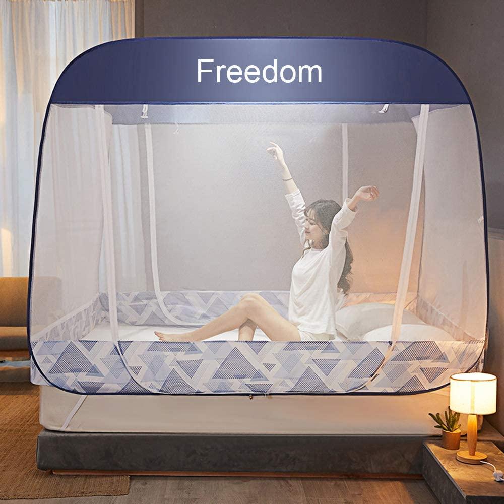 Folding Mosquito Net for Bed, Portable Travel Mosquito Net Easy to Install  - Pop-up Mosquito Net Tent for Indoor and Outdoor