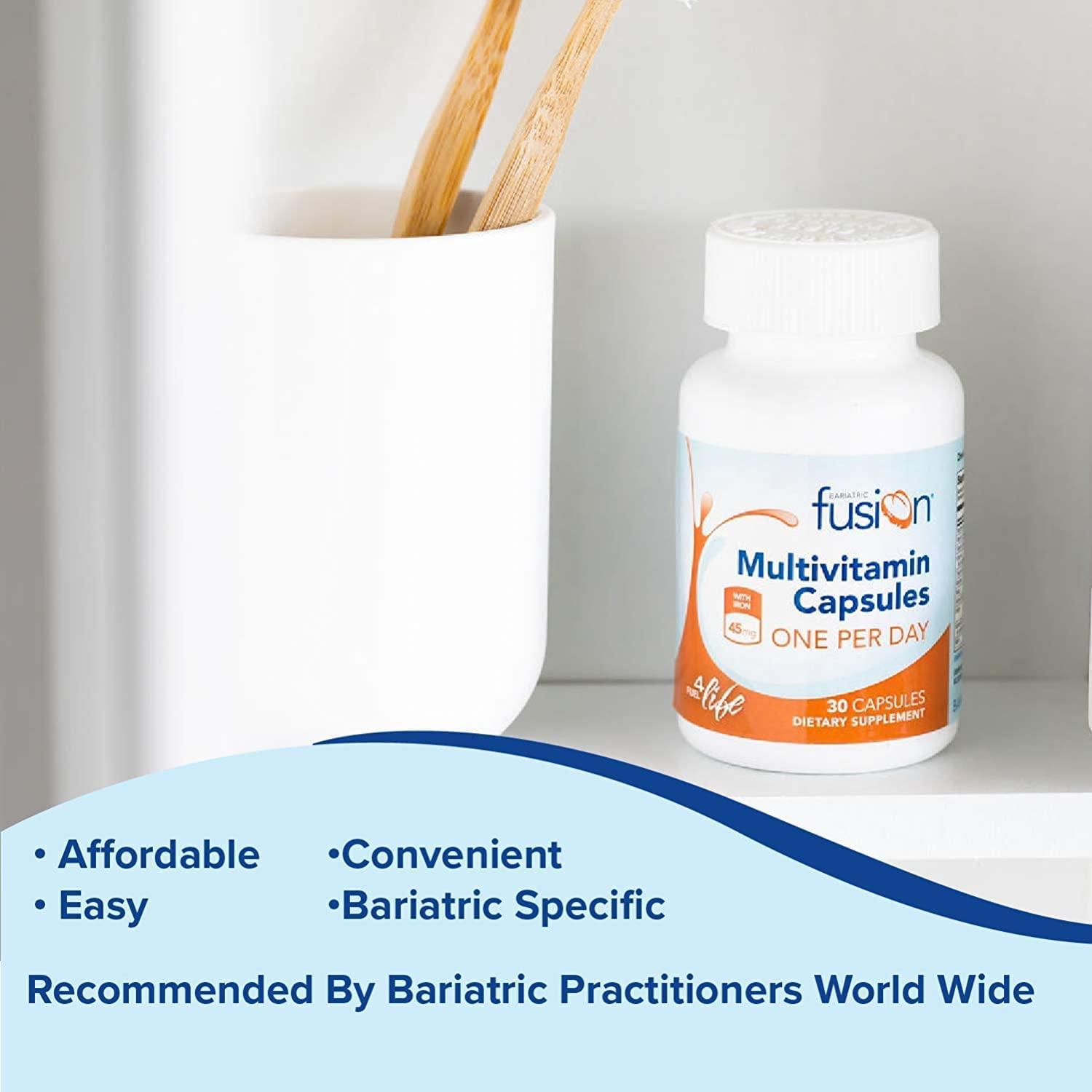 Bariatric Fusion Bariatric Multivitamin With Iron One Per Day Capsule 45mg Of Iron For Post 3976