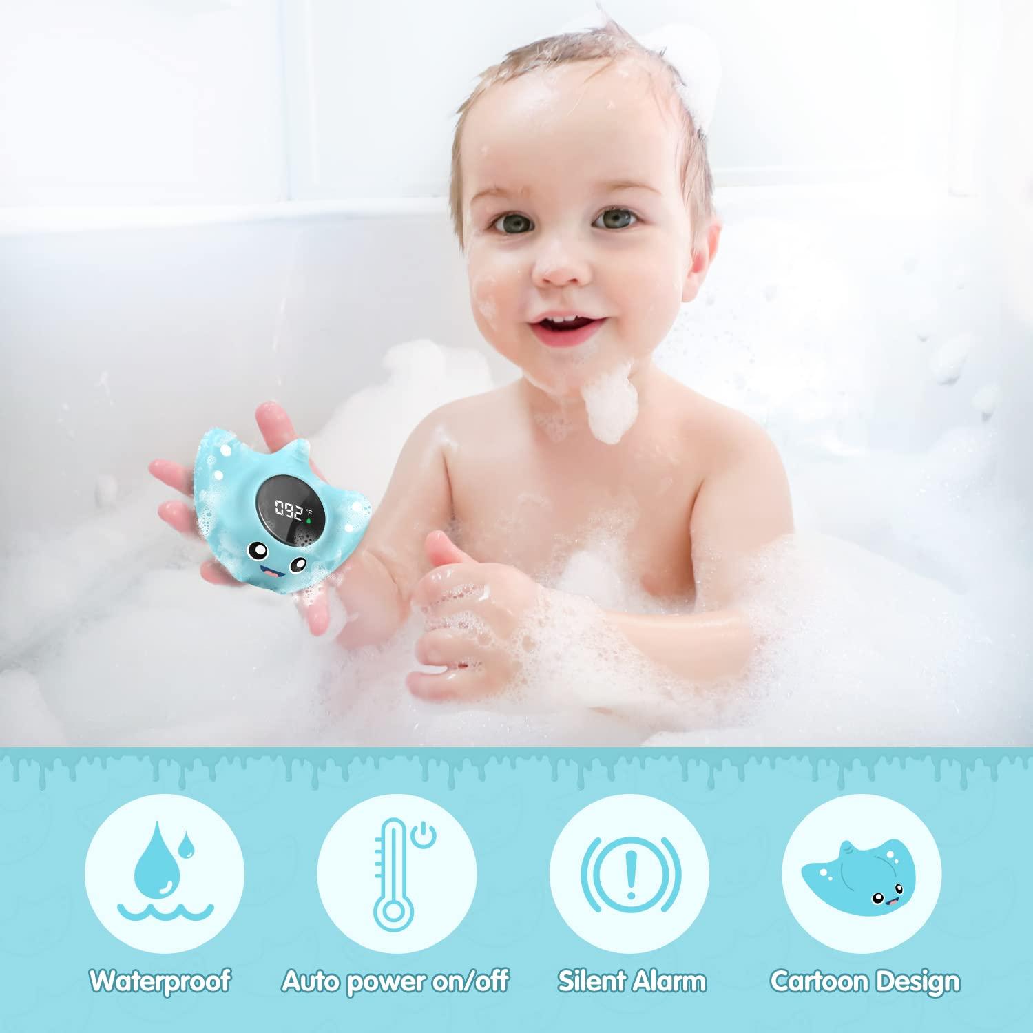 Baby Bath Thermometer - Digital Bathtub Temperature Thermometer, Kids  Bathroom Safety Bathing Floating Toy for Infant Newborn, Silent Color  Warning