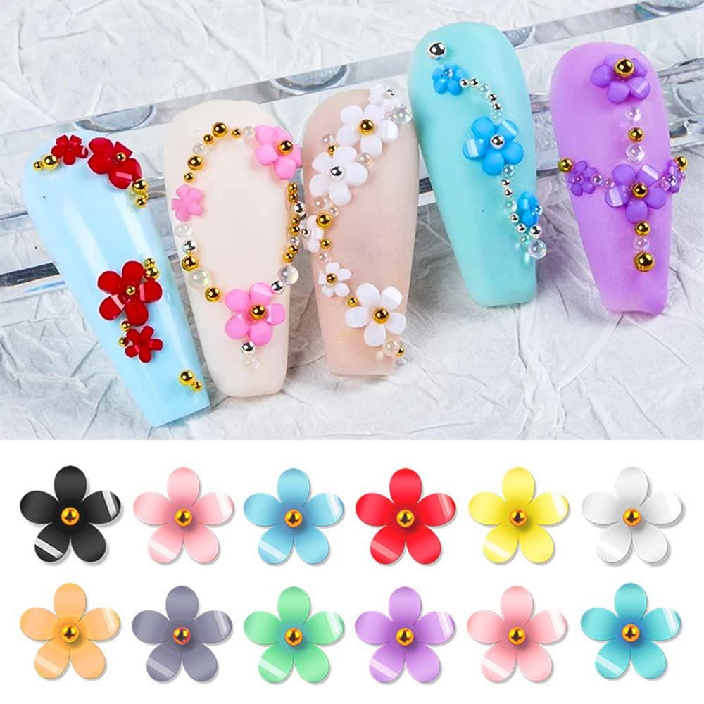 1 Box Mix Sized Metal Round Opals Crystal Pearl Beads Rose Flowers Nail Art  Rhinestones Gems Decals DIY Tips - AliExpress
