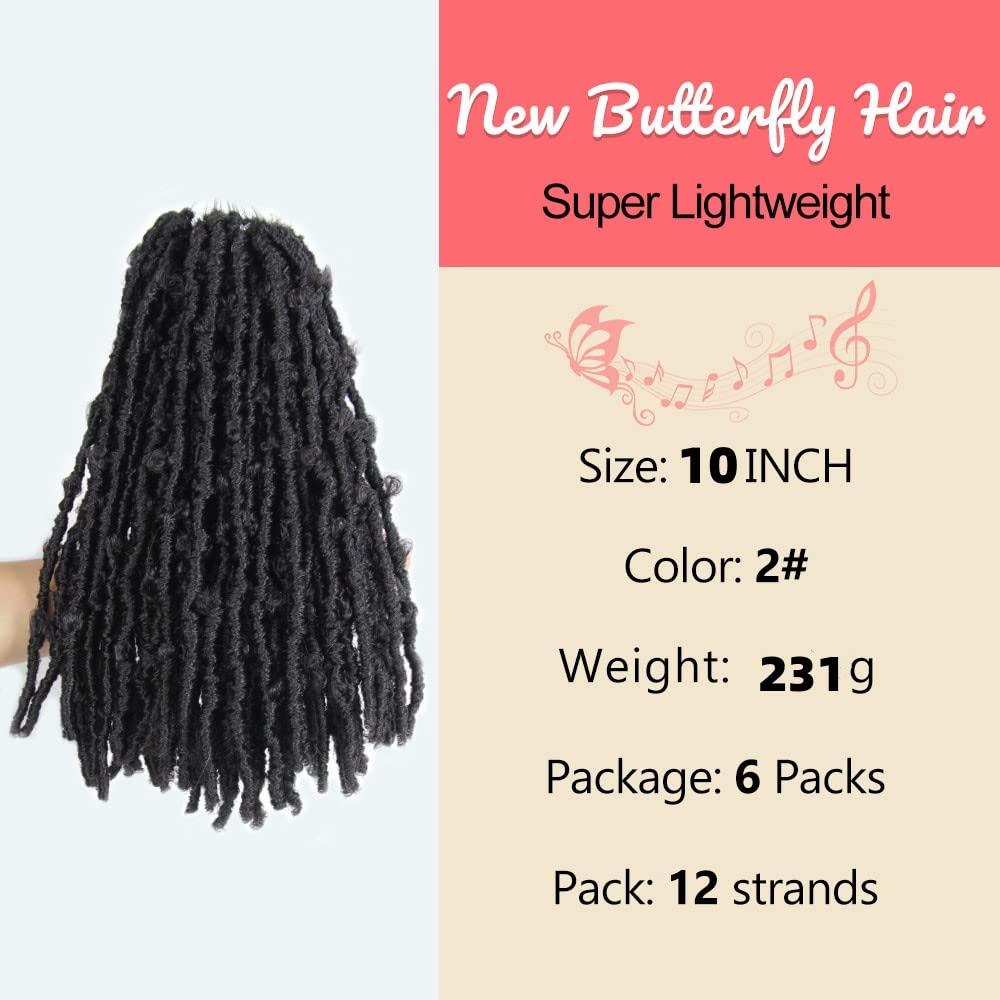 Butterfly Locs Crochet Hair 10 Inch Distressed Locs – Niseyo