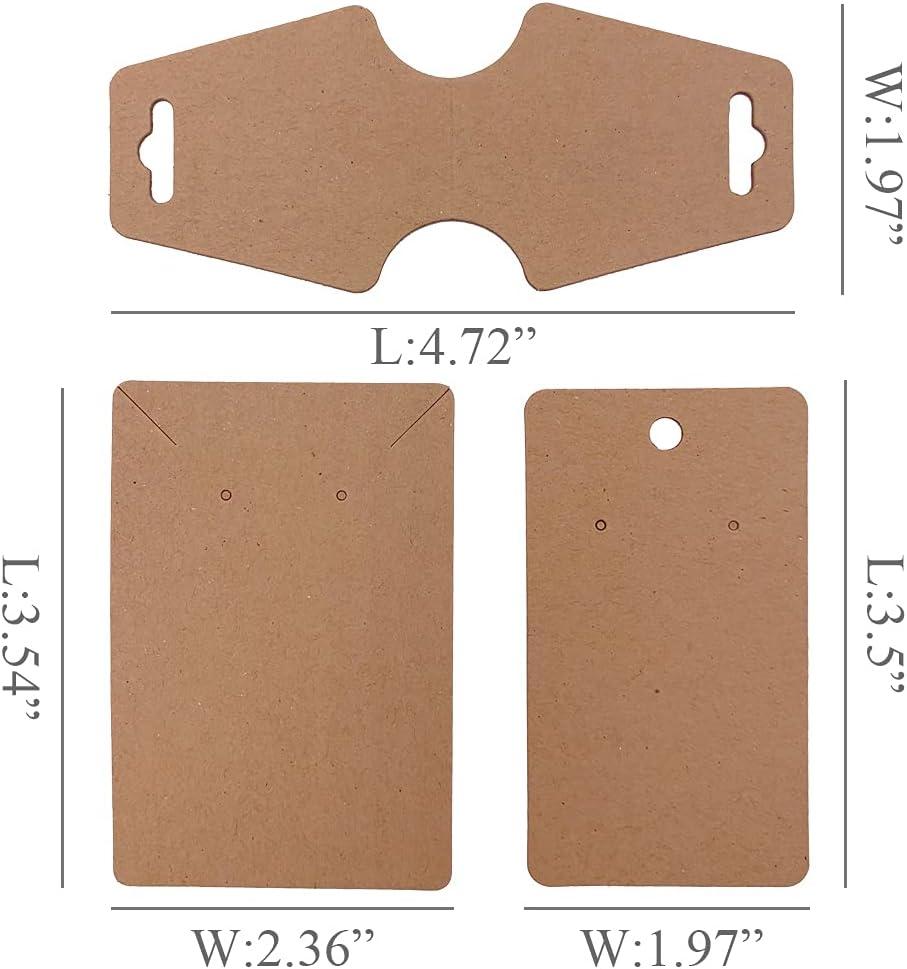 50Pieces/set Jewelry Cards for Selling Keychain Card Holder Brown