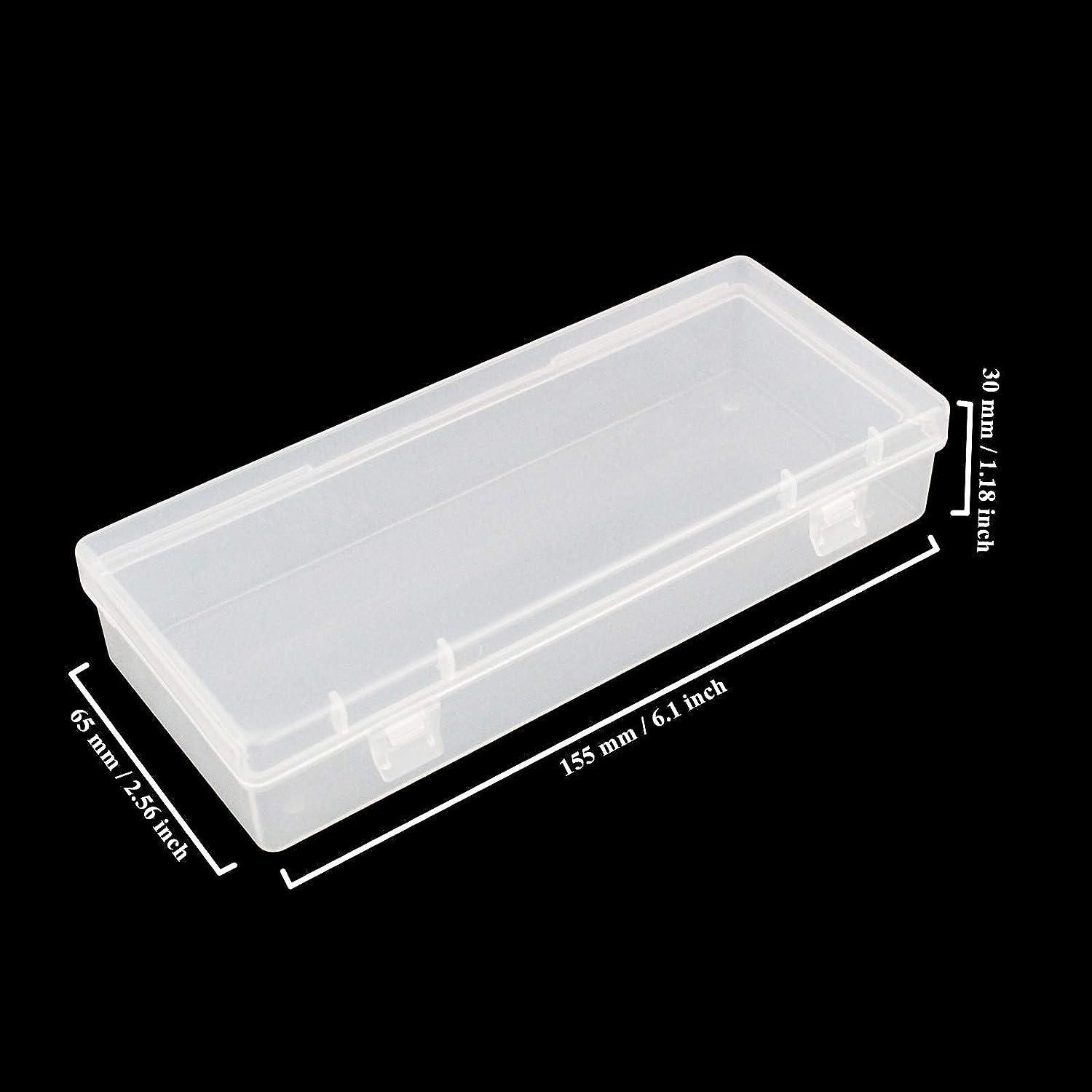 6 Pack Clear Jewelry Box Plastic Bead Storage Craft Container