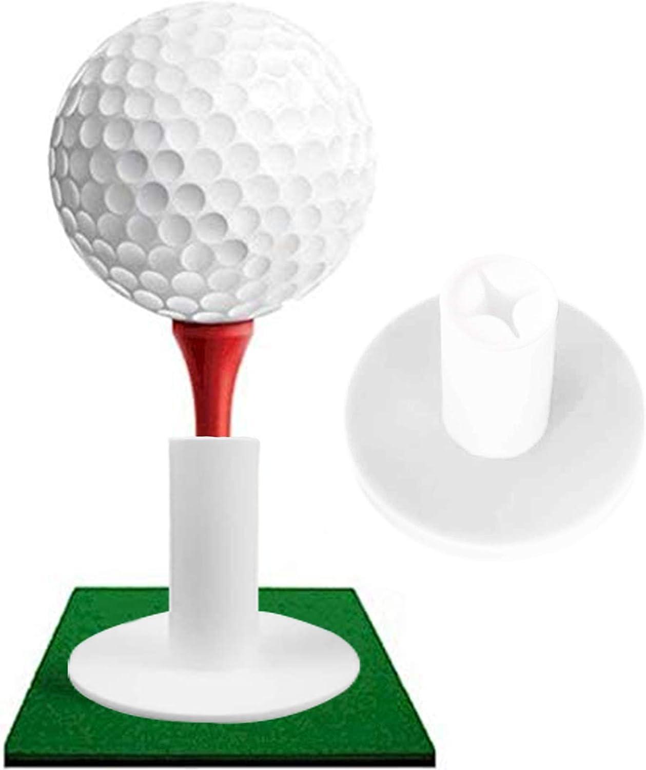 Rubber Tees Holder Golf Holder Portable Driving Range Mats Stable  Professional Golf Accessories for Golf Equipment Sports Accessories , white
