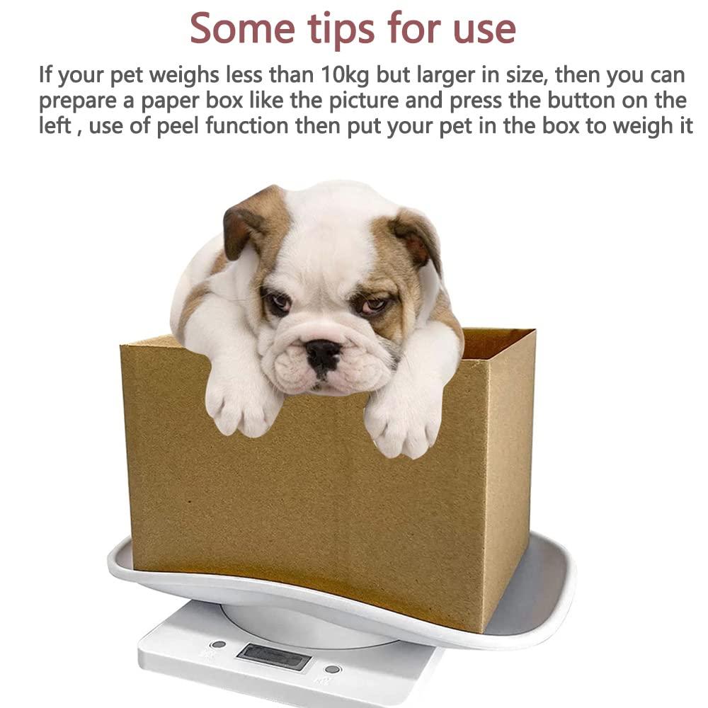 Digital Pet Scale, Small Animal Weight Scale Portable Electronic LED  Scales, Multifunction Kitchen Scale(Max. 22 lbs), for Weighing