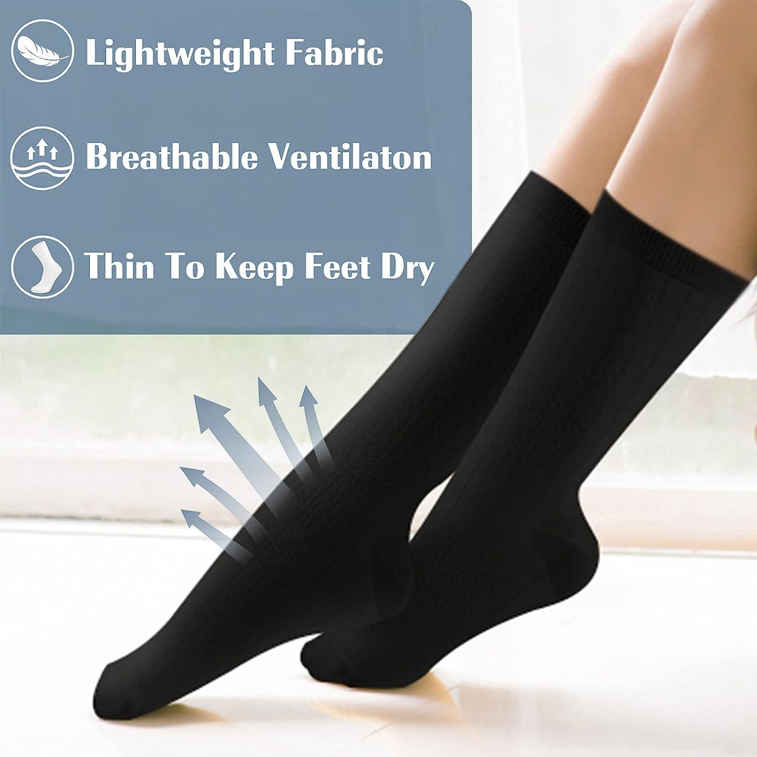 Extreme Fit Compression Socks - Pro Support Stockings hose made for nurses  travel pregnancy foot aches running - 3 Pair - Large/X-Large