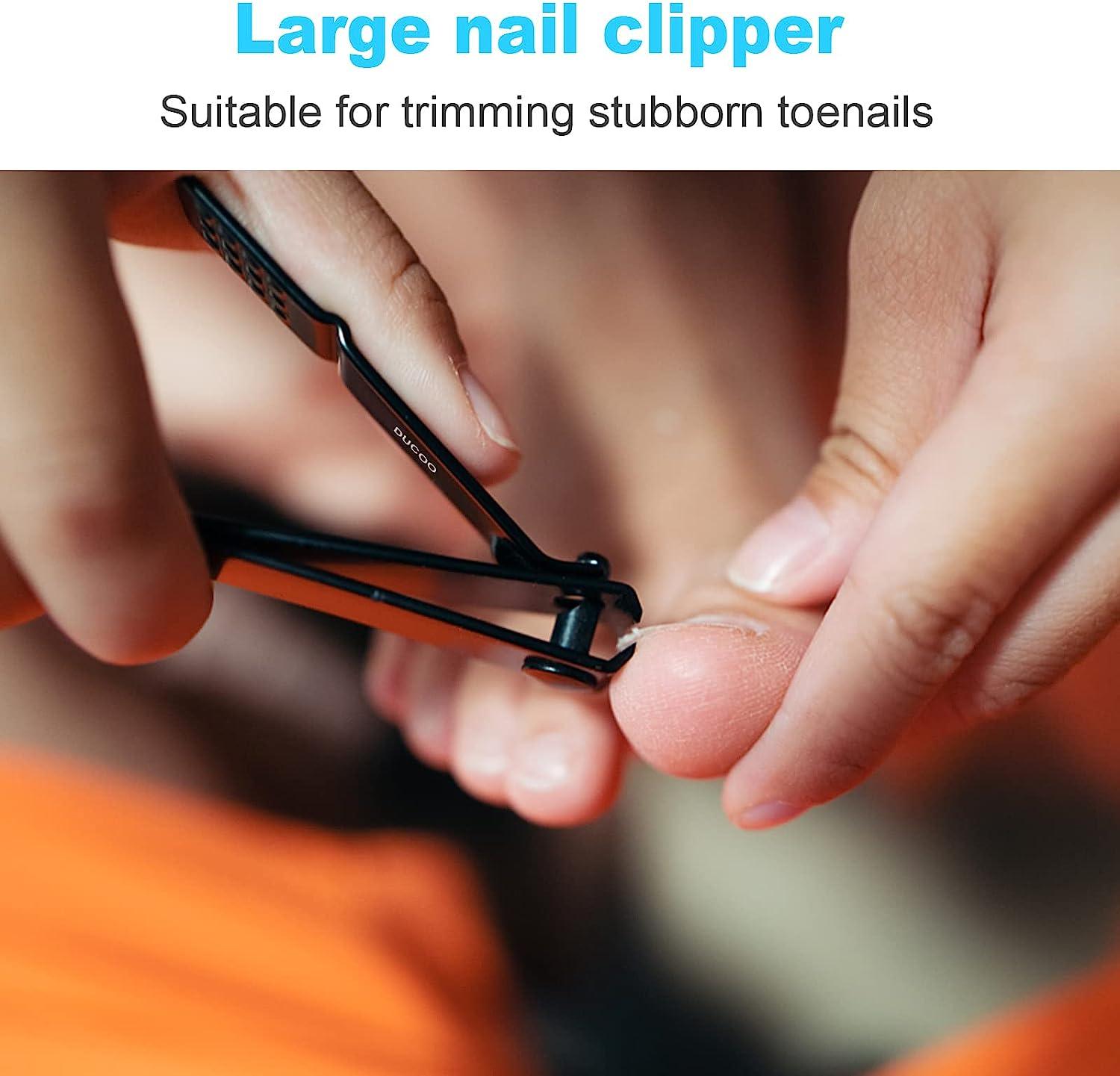 Toenail Clippers for Seniors Thick Nails - Wide Jaw Opening Extra Large Toe  Nail Clippers with Catcher, Professional Sharp Curved Blade Heavy Duty  Clipper Pro Nail Cutter for Seniors Long Handle -